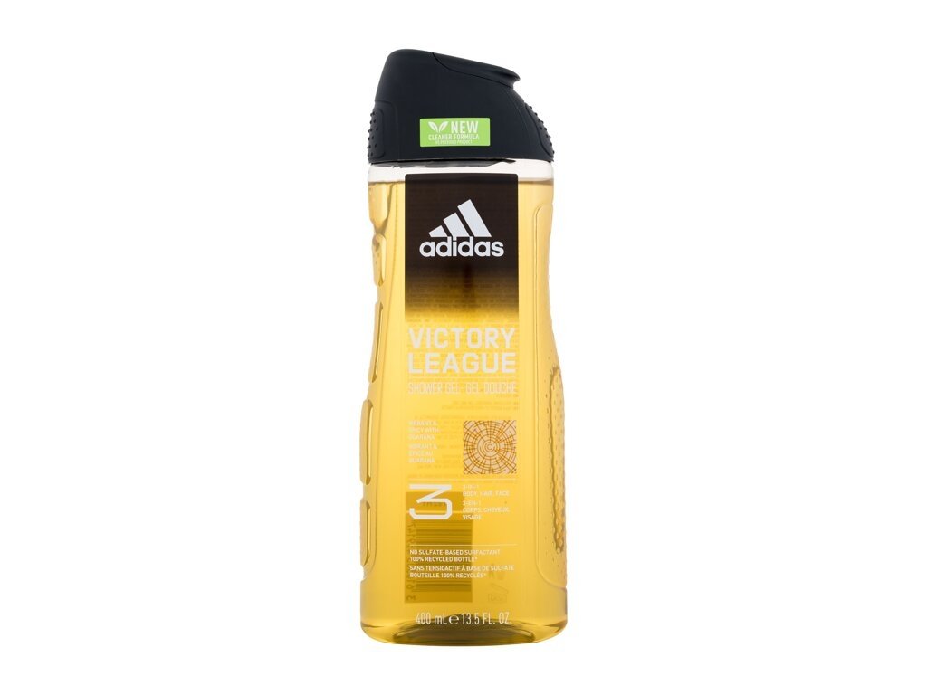 Adidas - Victory League Shower Gel 3-In-1 New Cleaner Formula - For Men, 400 ml