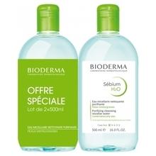 Bioderma - Sebium H2O Duo ( mastná a smíšená pleť ) - Sada micelárních vod