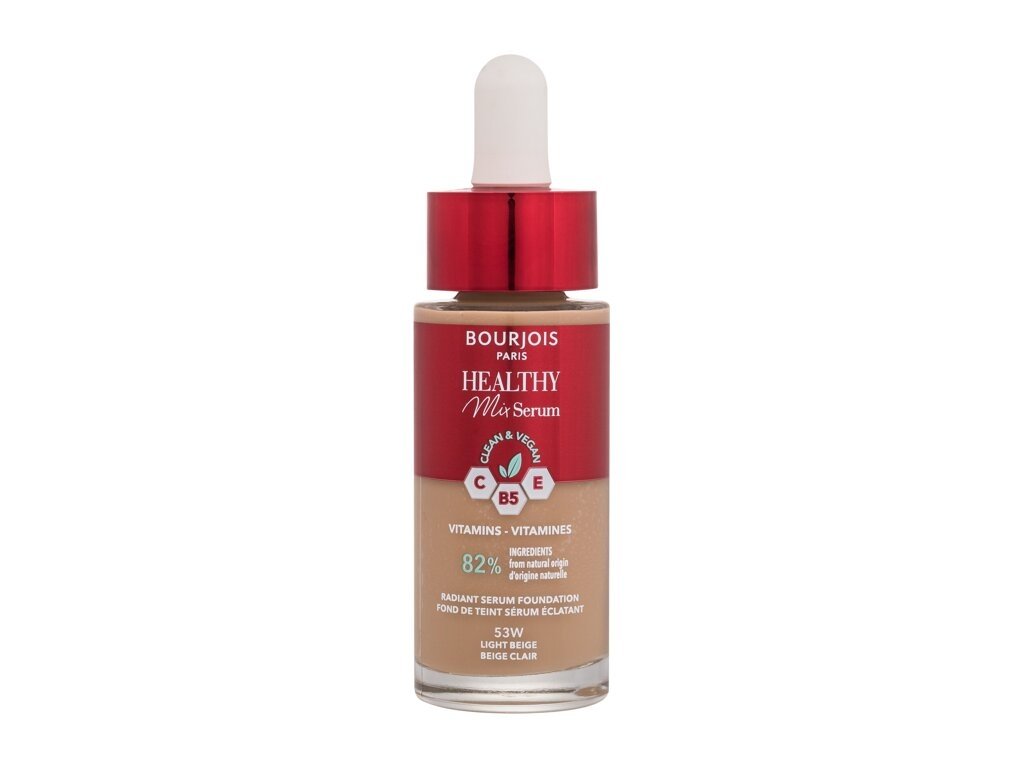 Bourjois Paris - Healthy Mix Clean & Vegan Serum Foundation 53W Light Beige - For Women, 30 ml