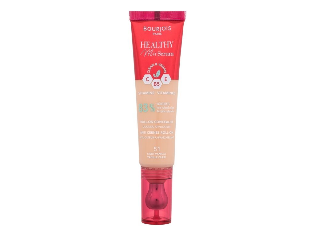 Bourjois Paris - Healthy Mix Serum Clean & Vegan Roll-on Concealer 51 Light Vanilla - For Women, 13 ml