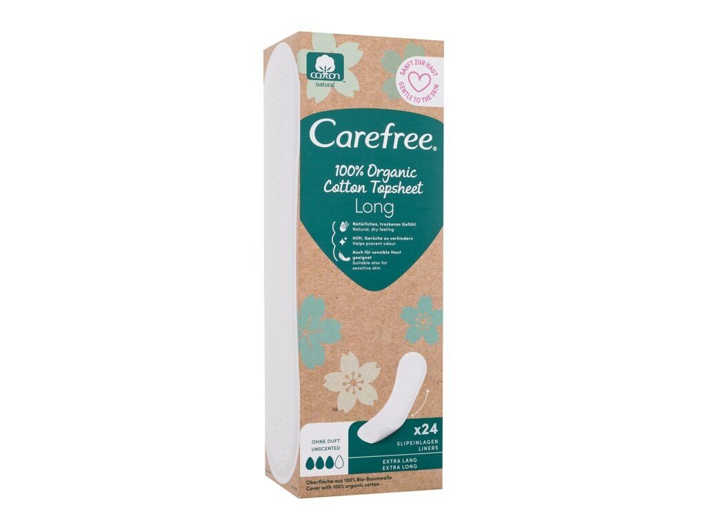 Carefree - Organic Cotton Long - For Women, 24 pc