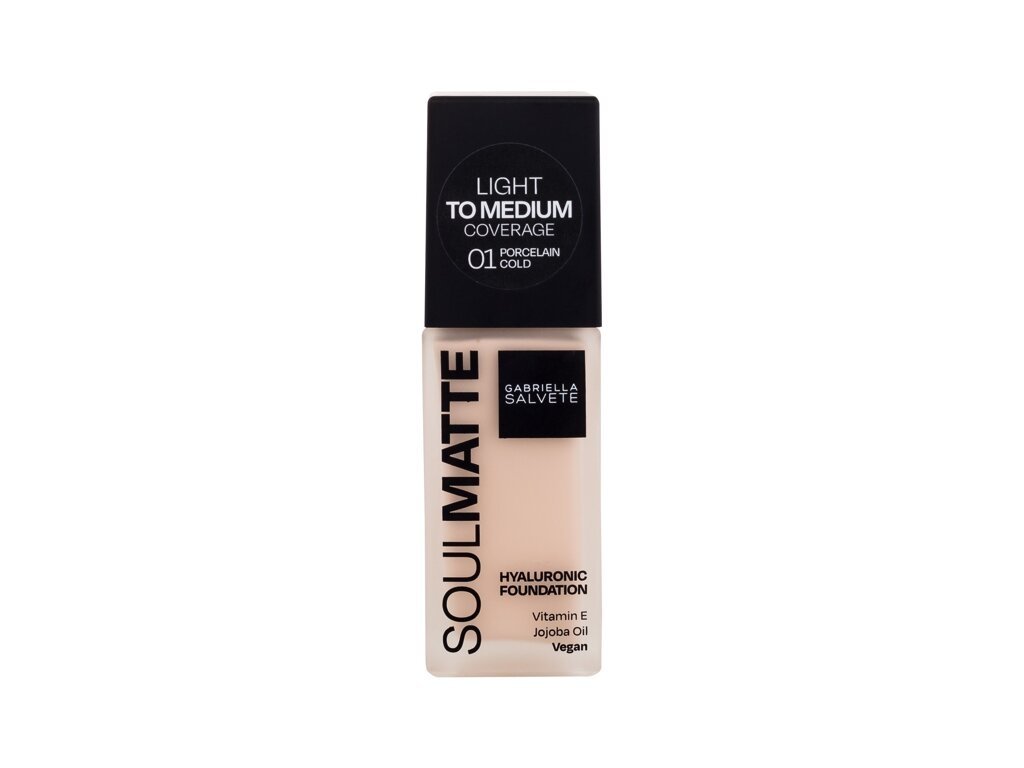 Gabriella Salvete - Soulmatte Hyaluronic Foundation 01 Cold Porcelain - For Women, 30 ml