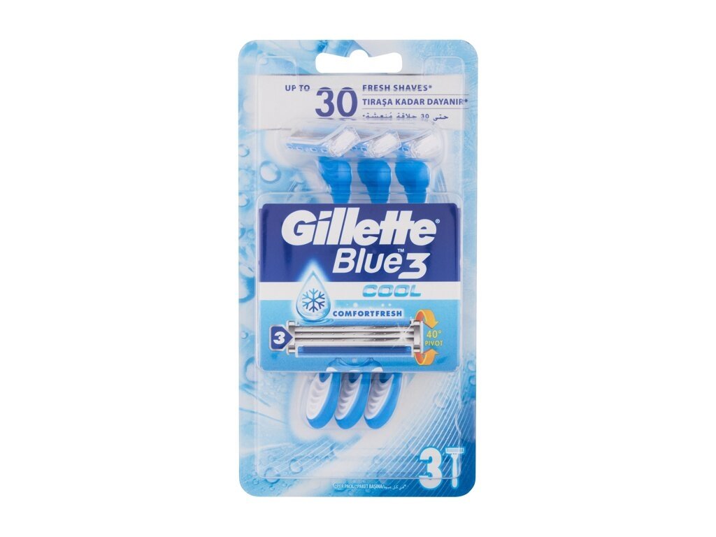 Gillette - Blue3 Cool - For Men, 3 pc