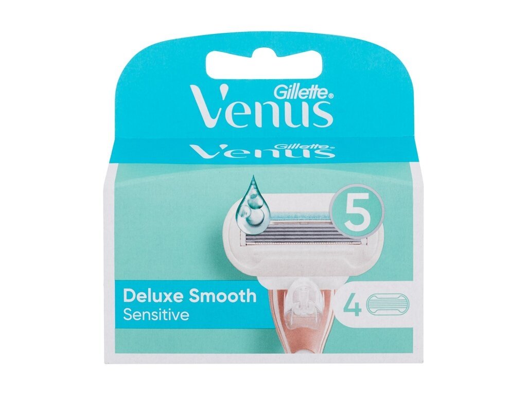 Gillette - Venus Deluxe Smooth Sensitive - For Women, 4 pc