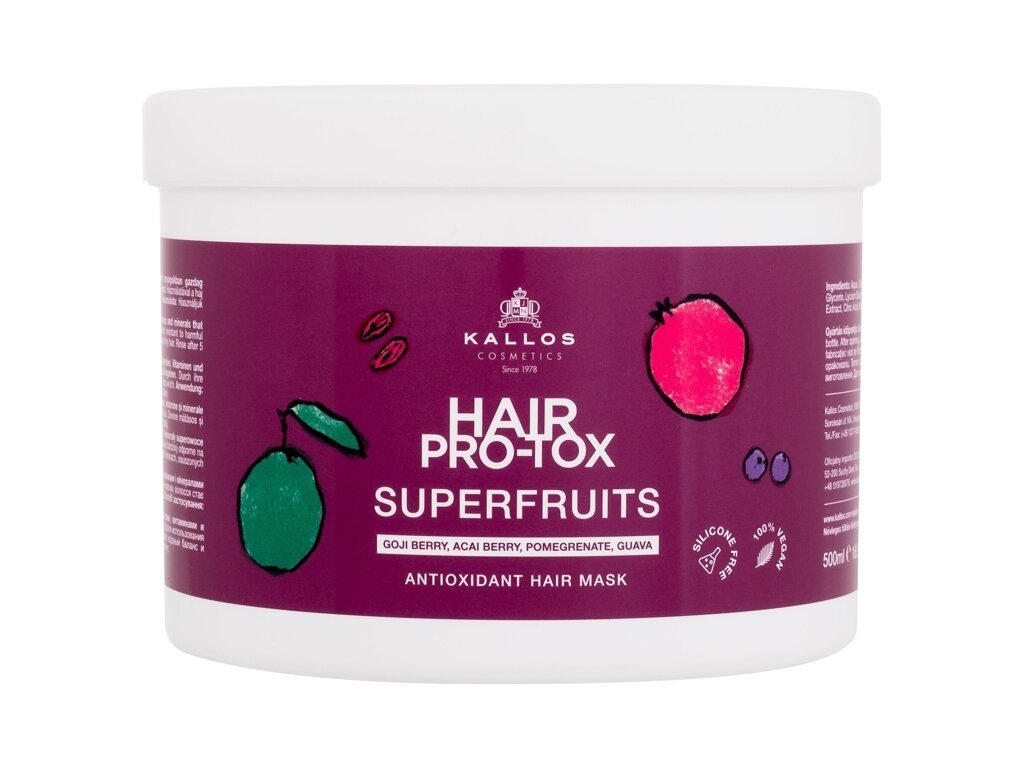 Kallos Cosmetics - Hair Pro-Tox Superfruits Antioxidant Hair Mask - For Women, 500 ml