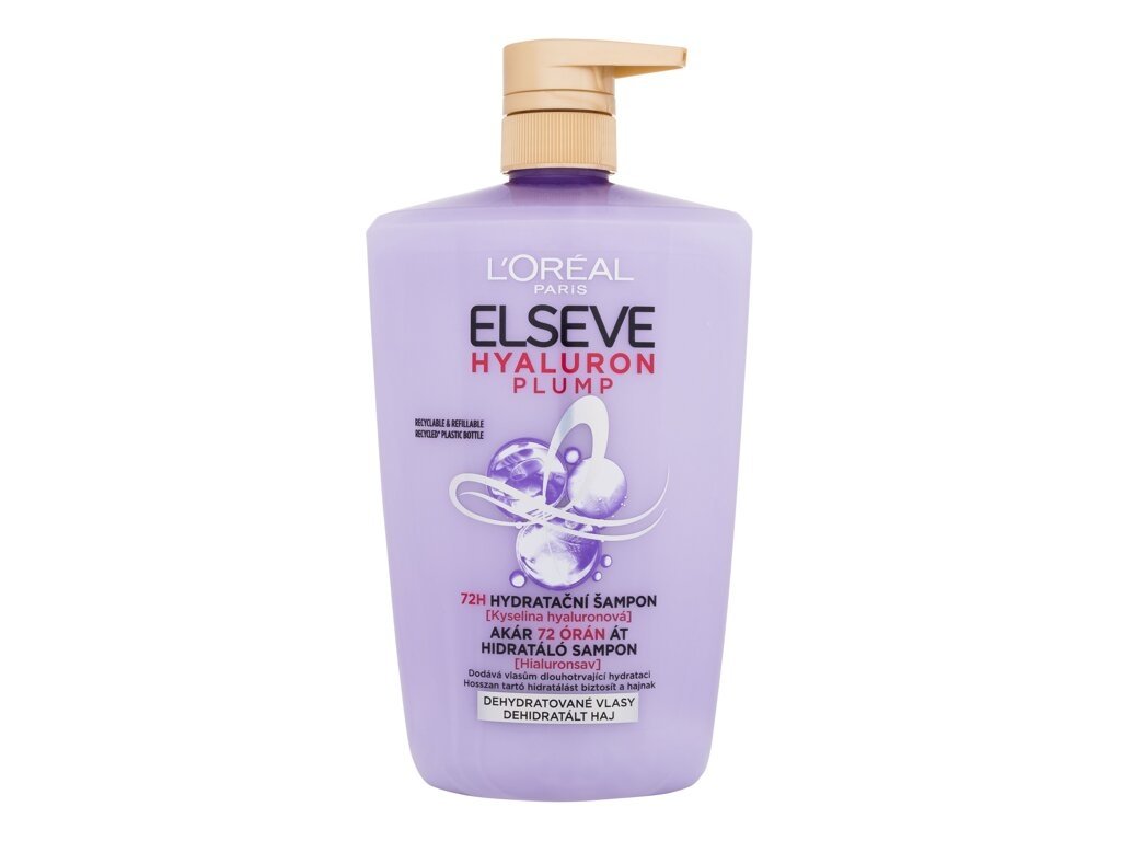 L'Oréal Paris - Elseve Hyaluron Plump Moisture Shampoo - For Women, 1000 ml