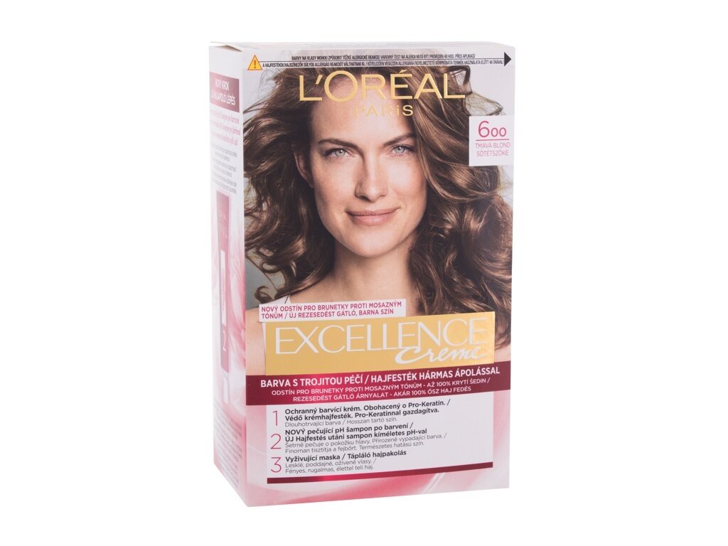 L'Oréal Paris - Excellence Creme Triple Protection 600 Natural Dark Blonde - For Women, 48 ml