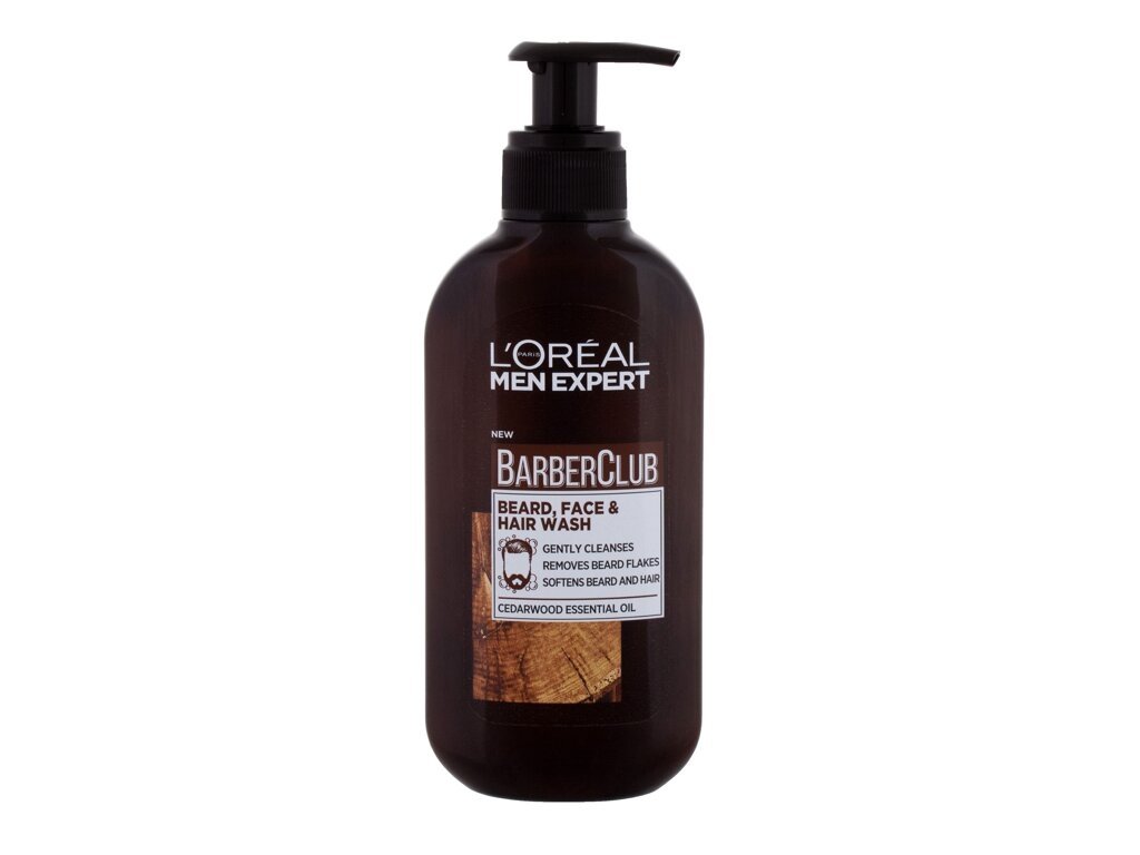 L'Oréal Paris - Men Expert Barber Club Beard, Face & Hair Wash - For Men, 200 ml