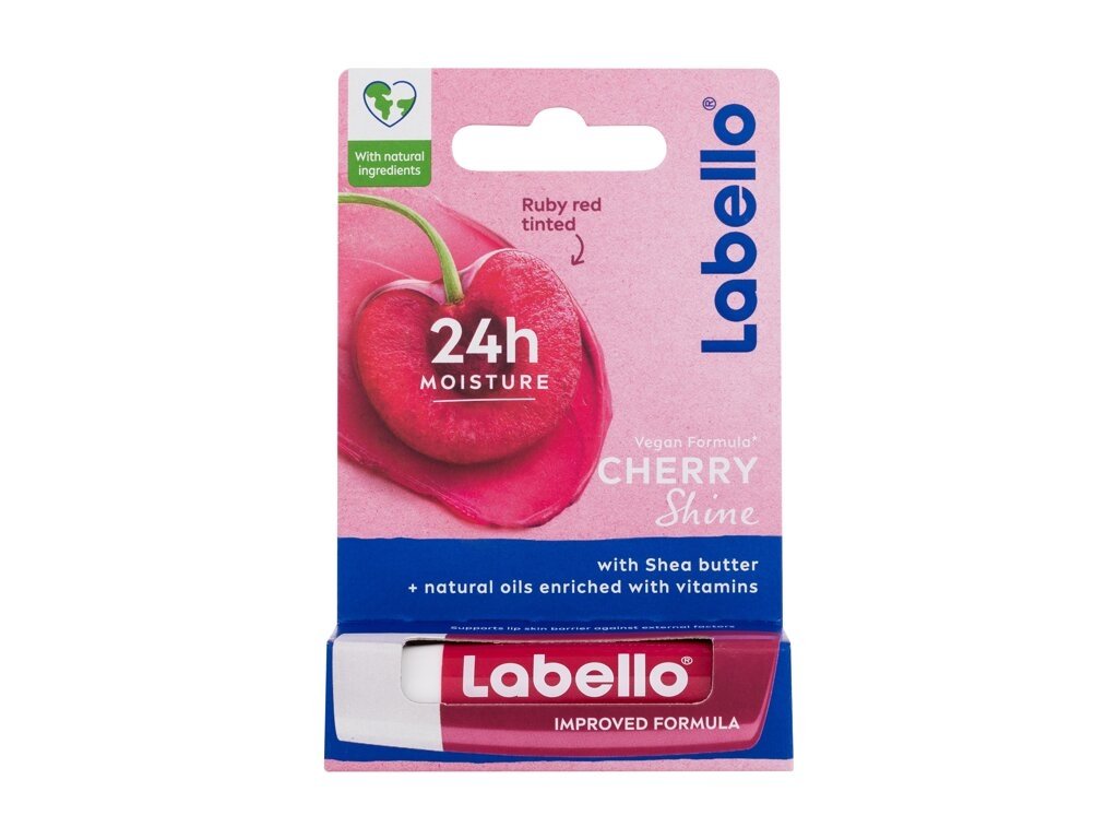 Labello - Cherry Shine 24h Moisture Lip Balm - For Women, 4.8 g