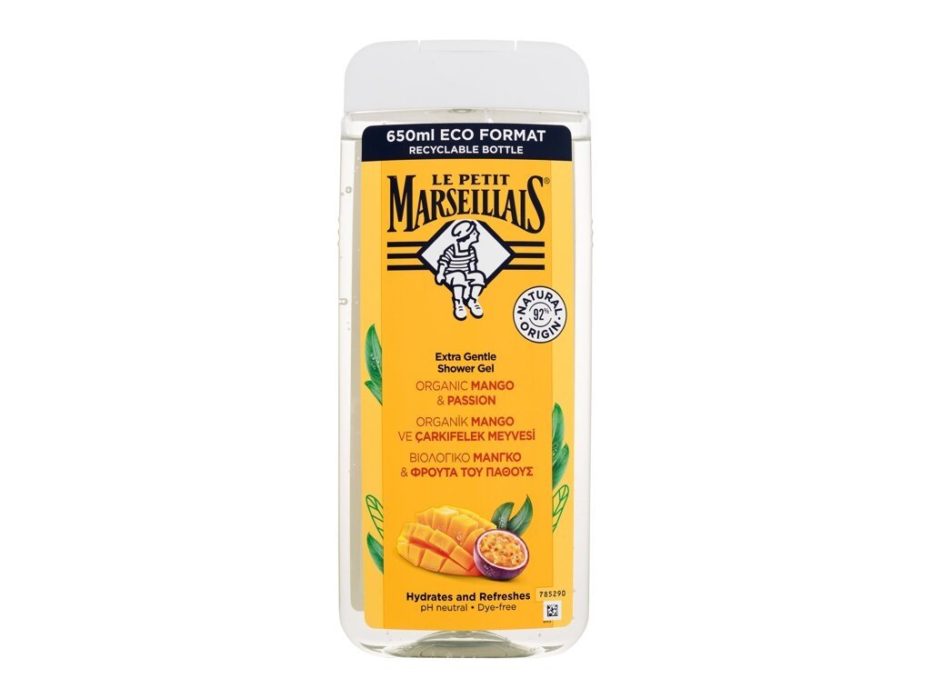 Le Petit Marseillais - Extra Gentle Shower Gel Organic Mango & Passion - Unisex, 650 ml