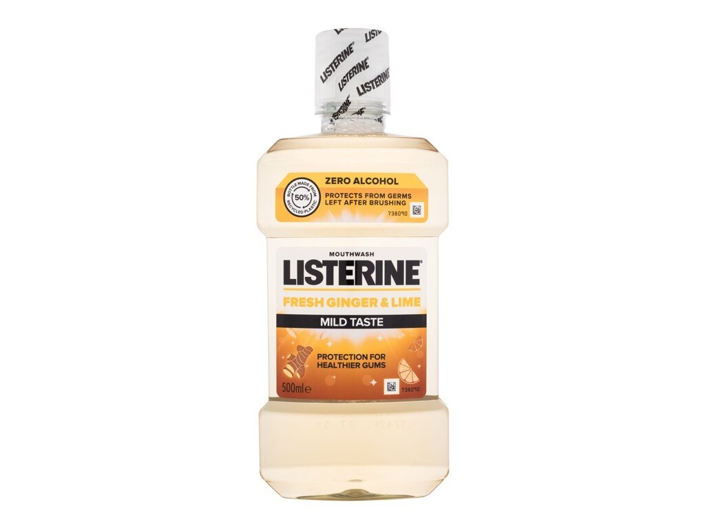 Listerine - Fresh Ginger & Lime Mild Taste Mouthwash - Unisex, 500 ml