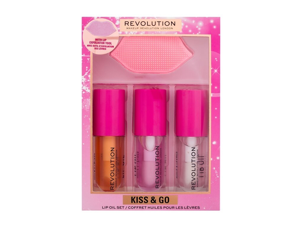 Makeup Revolution London - Kiss & Go Lip Oil Set - For Women, 4.5 ml