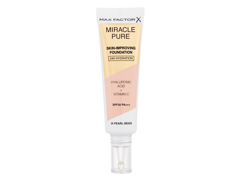 Max Factor - Miracle Pure Skin-Improving Foundation 35 Pearl Beige SPF30 - For Women, 30 ml