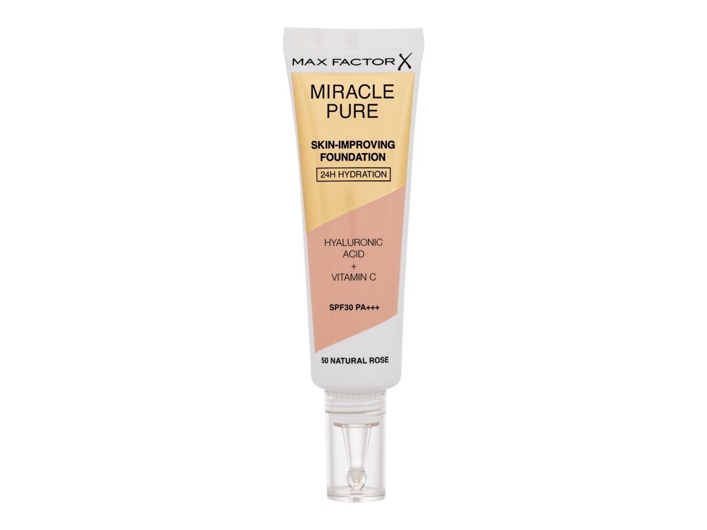 Max Factor - Miracle Pure Skin-Improving Foundation 50 Natural Rose SPF30 - For Women, 30 ml