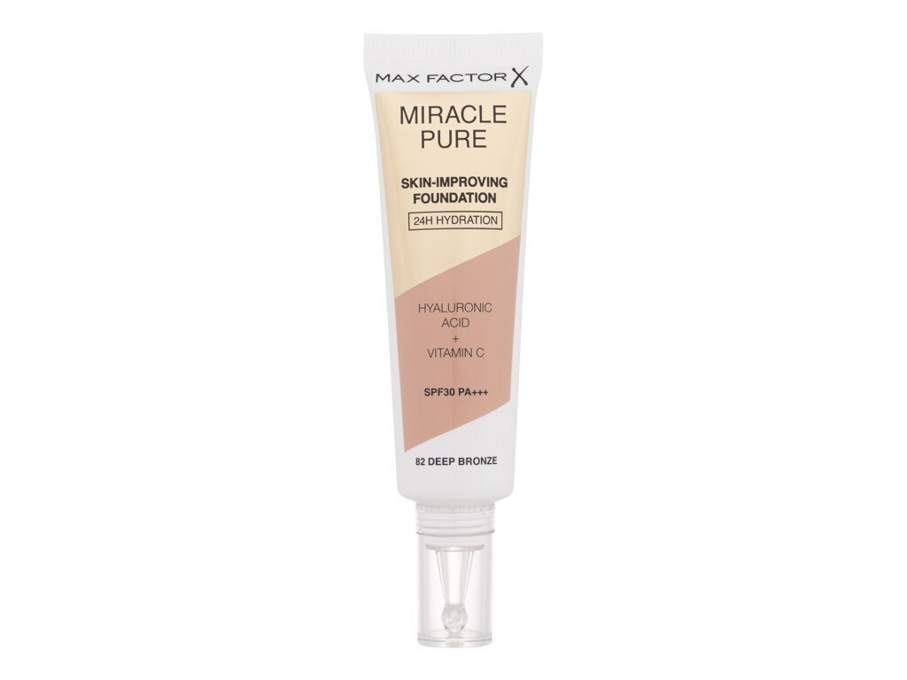 Max Factor - Miracle Pure Skin-Improving Foundation 82 Deep Bronze SPF30 - For Women, 30 ml