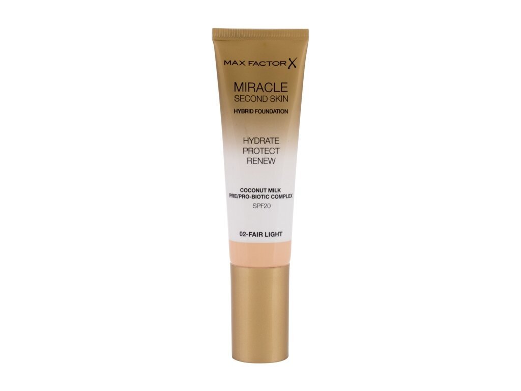 Max Factor - Miracle Second Skin 02 Fair Light SPF20 - For Women, 30 ml