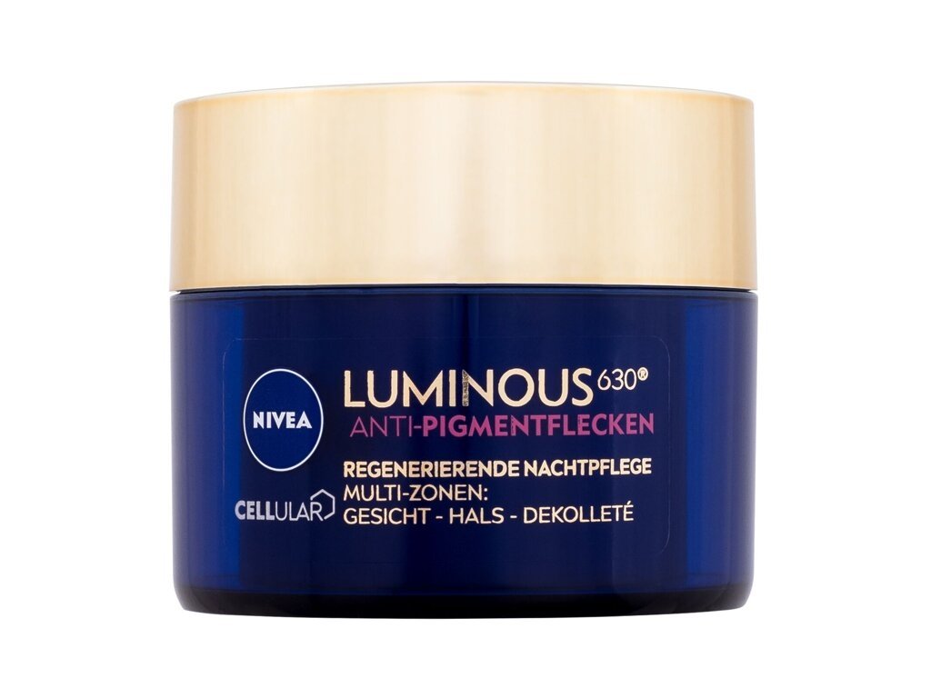 Nivea - Cellular Luminous 630 Antispot Night Complexion Repair - For Women, 50 ml