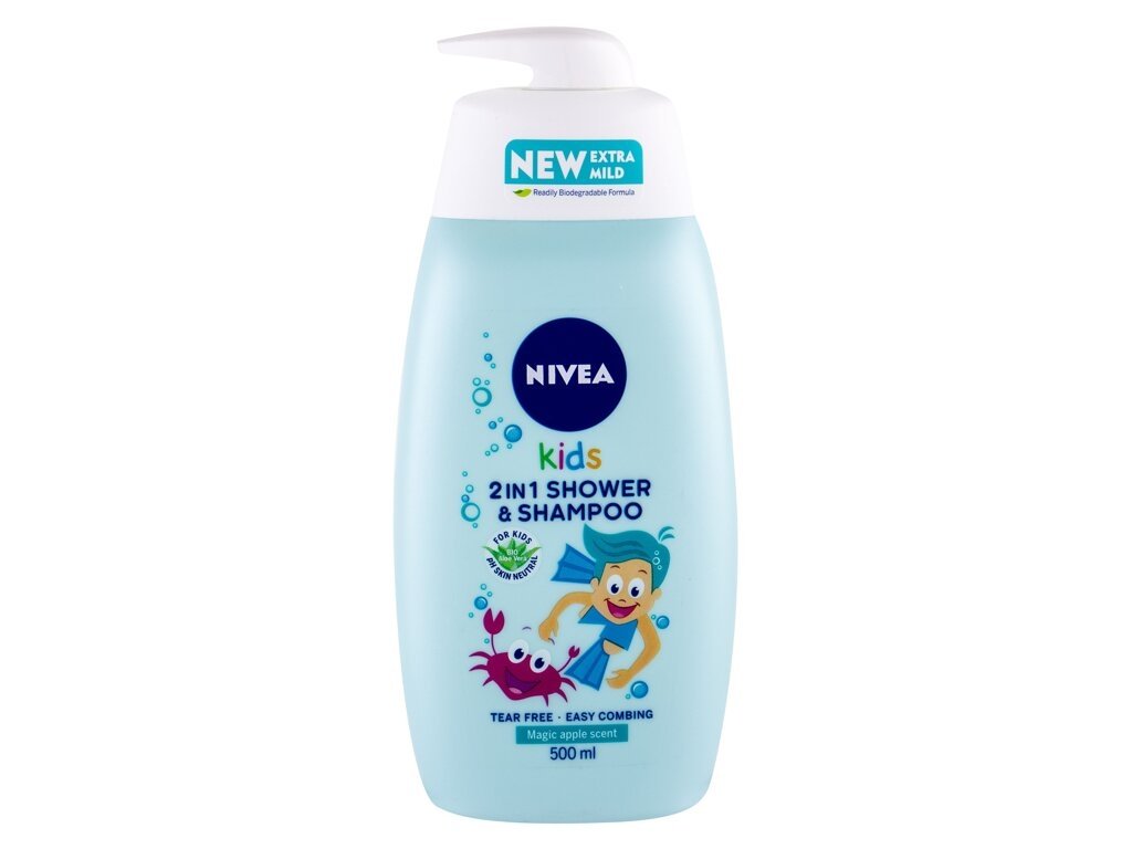 Nivea - Kids 2in1 Shower & Shampoo Magic Apple Scent - For Kids, 500 ml