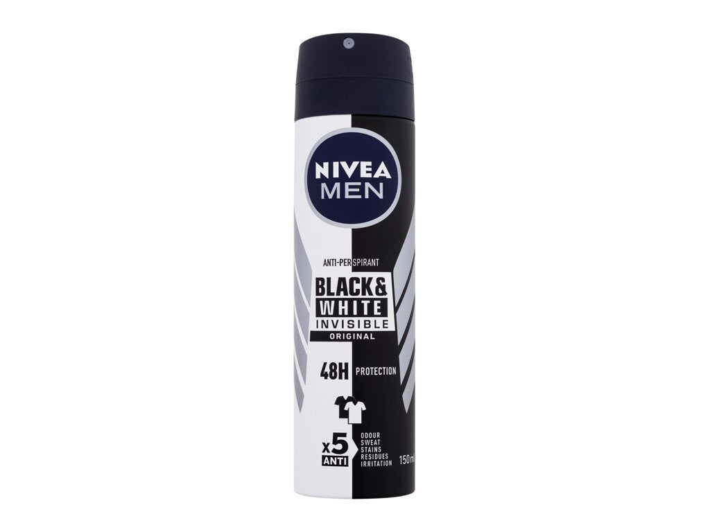 Nivea - Men Invisible For Black & White Original Deospray - For Men, 150 ml