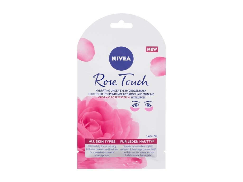 Nivea - Rose Touch Hydrating Under Eye Hydrogel Mask - For Women, 1 pc