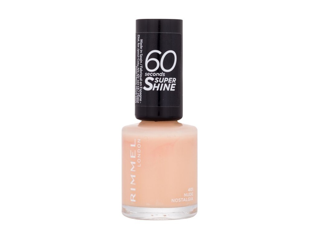 Rimmel London - 60 Seconds Super Shine 401 Nude Nostalgia - For Women, 8 ml