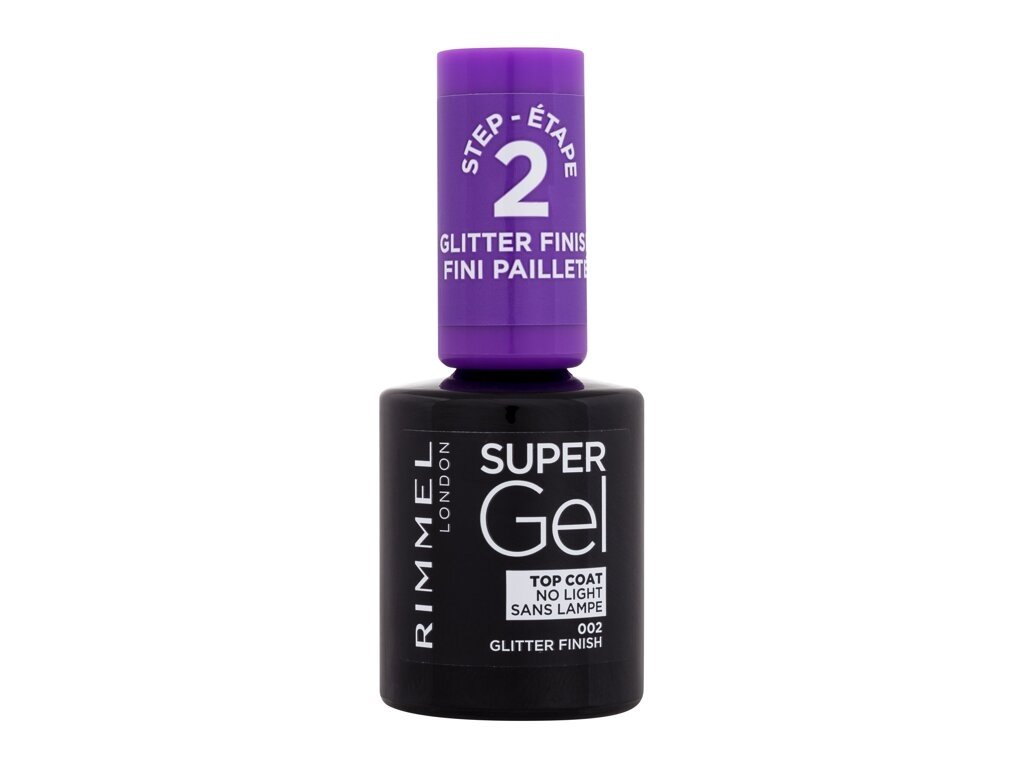 Rimmel London - Super Gel Top Coat 002 Glitter Finish - For Women, 12 ml