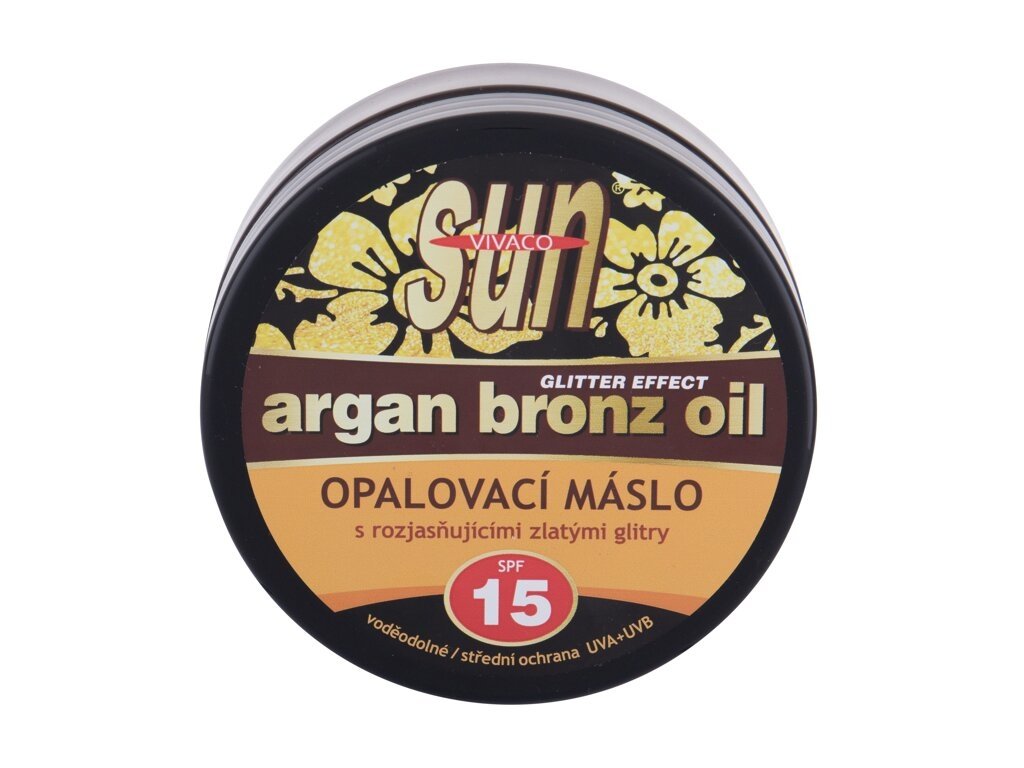 Vivaco - Sun Argan Bronz Oil Glitter Effect SPF15 - Unisex, 200 ml