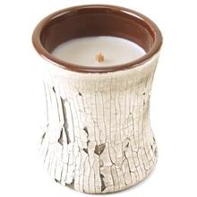 WoodWick - Fireside Ceramic Vase (Fireplace) - Scented Candle 85.0g